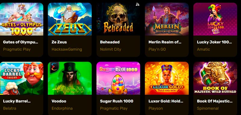 Каталог слотов